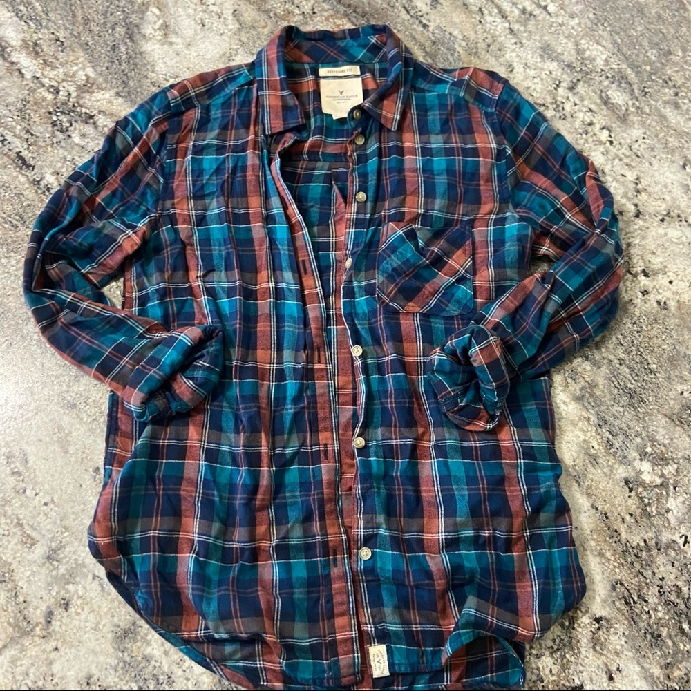 American eagle plaid shirt